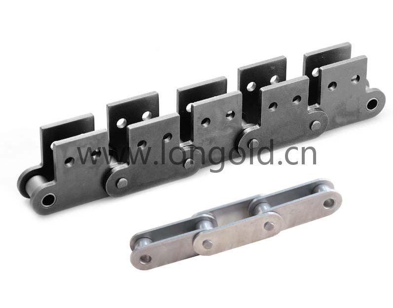 每2節帶SK1/SK2附件表面涂層雙倍節距鏈 NP規格 每2節帶SK1/SK2附件表面涂層雙倍節距鏈 NP規格