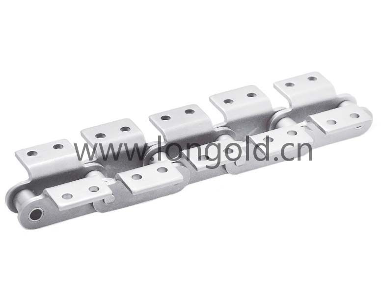 每2節帶K1/K2附件表面涂層雙倍節距鏈 NP規格 每2節帶K1/K2附件表面涂層雙倍節距鏈 NP規格